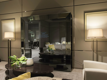 HAUSSMANN - Glass TV cabinet by HUGUES CHEVALIER - view 3